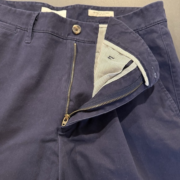 Goodfellow & Co. Men's 40x32 Navy Blue Flat Front Chino Casual Pants - Picture 4 of 8